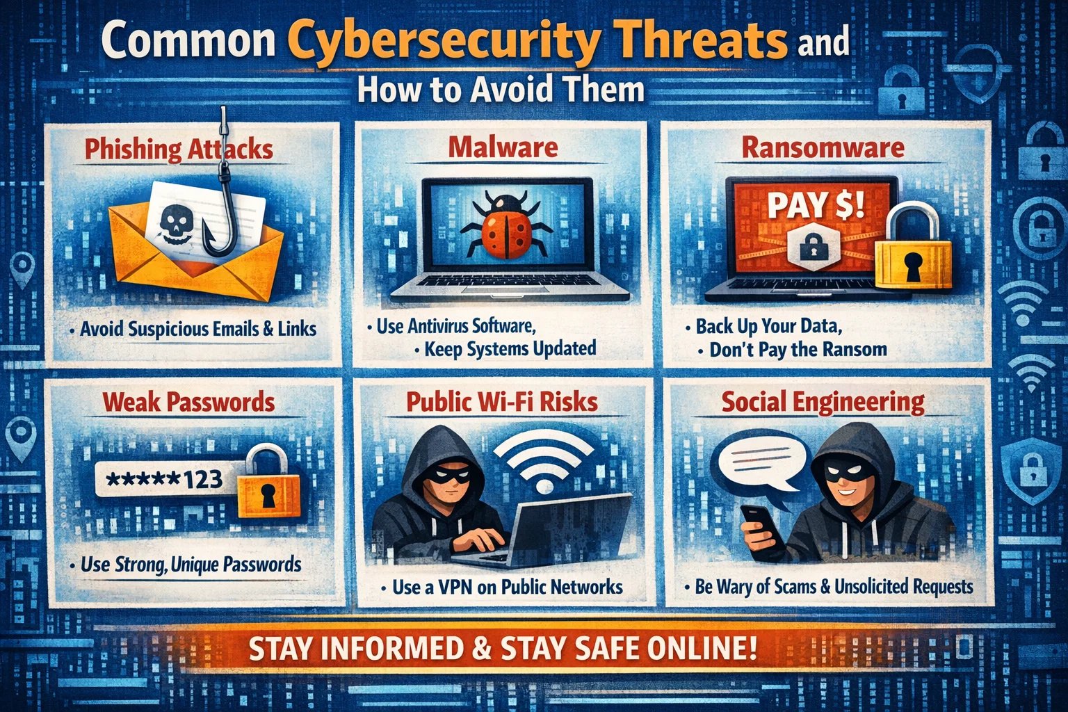 Common Cybersecurity Threats and How to Avoid Them