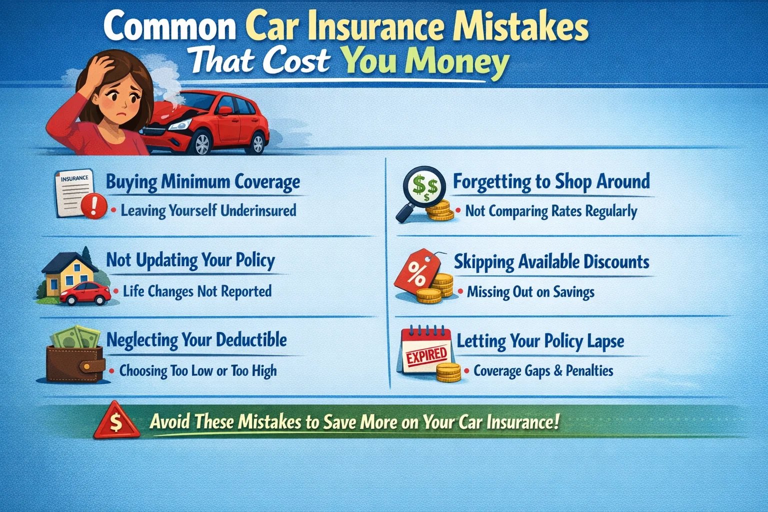 Common Car Insurance Mistakes That Cost You Money